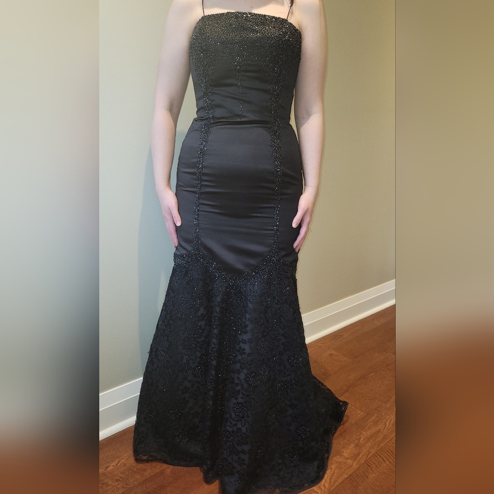 Black mermaid ball gown